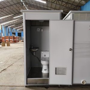 Inodoro Portátil con Asiento, Cabina de Baño Móvil para Exteriores, Inodoro Químico Prefabricado de Acero Galvanizado, Diseño Moderno, Duradero y Fácil de Instalar - Product Image 3