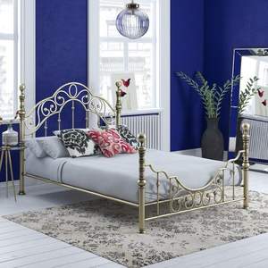 Strong brass <b>bed</b> <b>frame</b> engineered for excellent weight support with smooth glossy finish premium quality lasting shine - Product Image 3