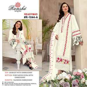 Ropa india y pakistaní de alta calidad Traje de Pakistán de trabajo de bordado puro para exportador mundial - Product Image 3