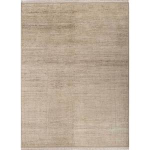 Alfombra Afgana de Lana Tejida a Mano Manifest Gold, Color Sólido, Rectangular, con Patrón Abstracto para Sala de Estar o Pasillo - Re-1339 - Product Image 1