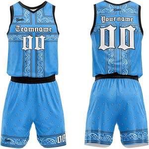 ชุดบาสเก็ตบอลแฟชั่นสั่งทำ เสื้อเจอร์ซีย์เปล่า ขายส่ง พิมพ์ลายดิจิทัล โลโก้ 100% โพลีเอสเตอร์ แห้งเร็ว แขนกุด สำหรับผู้ชาย - Product Image 1