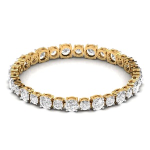 Pulsera de Diamantes Redondos Cultivados en Laboratorio con Certificación IGI en Oro Amarillo / Blanco / Rosa de 9K - Product Image 2
