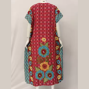 Camisón informal de verano para mujer, hasta la rodilla, cintura elástica, cómodo para uso diario, talla jumbo - Product Image 6