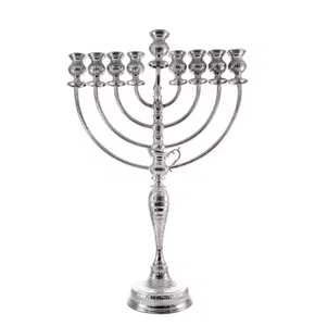 Vela Menorah Seven Branch Cubiertos Menorah Candle Stands Custom Pulido Menorah Hanukkah para compradores comerciales - Product Image 2