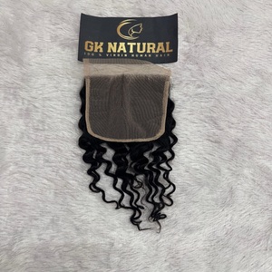 Virgin Raw Curly 6*6 Máquina de cierre Trama doble Cabello de color natural Peluca con malla frontal Procesamiento de trenzado Cabello humano de onda profunda - Product Image 4