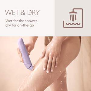 Afeitadora Eléctrica Inalámbrica con Sistema de 3 Cuchillas, Uso en Seco y Húmedo, Cabezal de Afeitado Flexible, Luz LED para Cara, Piernas/Bikini, IPX7, 100 Minutos de Autonomía - Product Image 6