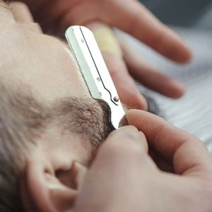 Rasoir à barbe ancien pour 74 lames, couteau à raser de barbier, acier inoxydable, manche pliable, rasoir de barbier - Product Image 5