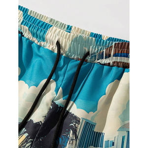 Casual Short Sleeve Shirt Shorts <b>Set</b> Unisex Hot Summer New Fashion Style Custom Logo Plus Size Solid Pattern Printed Techniques - Product Image 5