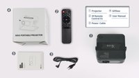 Mini Proyector Inteligente HA109 con Android 11, LCD, Compatible con 4K 1080P, 2000 Lúmenes, 40-150 Pulgadas, Portátil, 8GB, para Cine en Casa