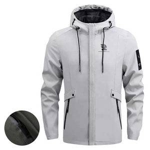 Chaqueta cortavientos ligera informal para hombre, con cremallera completa, con capucha, para exteriores, senderismo, montaña, chaqueta cortavientos para hombre - Product Image 6