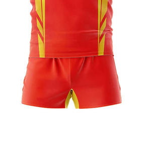 Diseño de servicio OEM, uniformes de Rugby, ropa de equipo de secado rápido, pantalones cortos con cuello levantado, conjuntos de uniformes, camiseta de fútbol para adultos y niñas - Product Image 6