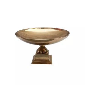 Juego de tazones con forma redonda para el hogar, Juego de 3 piezas de vajilla para servir frutas secas para Hotel y restaurante, cuencos dorados de aluminio - Product Image 3