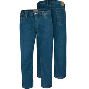 Pantalones vaqueros elásticos holgados informales de moda para hombre, ropa de calle negra sólida de talla grande para Primavera e invierno, diseño transpirable - Product Image 2