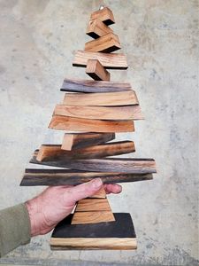 ไม้ที่เป็นของแข็งต้นคริสต์มาสของขวัญตกแต่งเทศกาลพรีเมี่ยมสำหรับกล่องไม้สัญลักษณ์ผนังต้นคริสต์มาส - Product Image 5