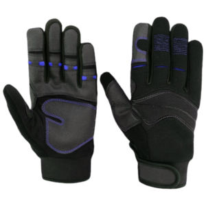 Guantes Amara de seguridad para construcción de alta resistencia, cuero sintético reforzado, goma resistente a los cortes, TPR, inyección protectora - Product Image 5