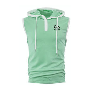 เสื้อฮู้ดแขนกุดสำหรับผู้ชายเสื้อฮู้ดแขนกุดสำหรับผู้ชายเสื้อแขนกุดออกแบบได้ตามต้องการ - Product Image 1