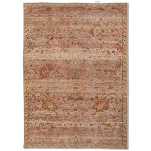 Alfombra Afgana de Lana Anudada a Mano con Diseño Floral, Color Rojo y Naranja, para Uso Doméstico - EA-3011(Fr) - Product Image 1