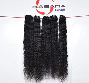 Extensions de cheveux humains à double trame machine à prix abordables Vente en gros Alignés sur cuticules tissage indien faisceau brut bouclé traitement aucun - Product Image 6