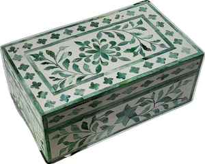 Caja de incrustaciones de hueso ecológica con Feng Shui y diseño de flores para almacenamiento de regalos y Joyas-Interior suave para artículos delicados - Product Image 5