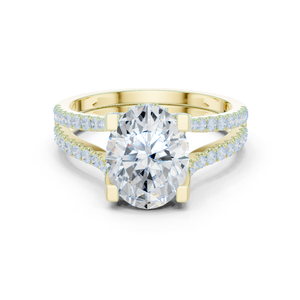 10K Colo Moissanite Anillo Solitario para Boda - Product Image 4