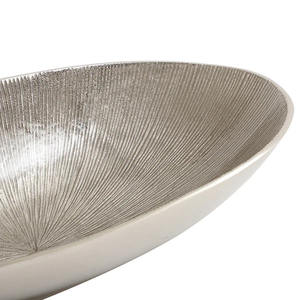 Bol de décoration moderne fait à la main Nouveau design Bol de service en métal et verre avec tige superposée Fait à la main en aluminium - Product Image 4