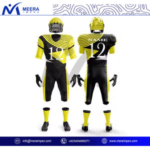 Uniforme de football américain imprimé par sublimation personnalisée en polyester 100% de haute qualité pantalon en jersey américain à manches courtes pour hommes - Product Image 4