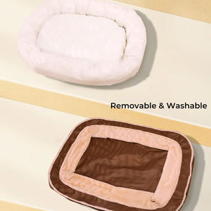 Grand lit de couchage profond et chaud lit orthopédique pour chien Anti effondrement en peluche amovible et lavable Double face coussin produits pour chiens - Product Image 3