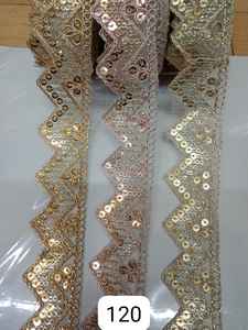 Cordones bordados tradicionales hechos a medida con Zari & Beads hechos a mano con precisión y arte Ideal para saris y lehengas - Product Image 3