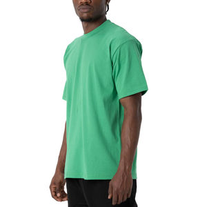 Camiseta de algodón de manga corta con cuello redondo para hombre, ropa de calle personalizada Pro Club, Kelly verde Camiseta de algodón/poliéster - Product Image 1