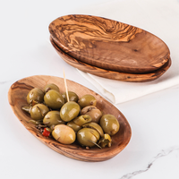 Ensemble de 3 petits plats en bois faits à la main de style américain par ArtisRaw TN Origin Modèle TP010 pour le camping