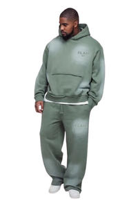 Survêtement Homme Hiver 2025 Personnalisé avec LOGO Imprimé, Grande Taille, à Capuche, 100% Coton Brodé Effet Vieilli - Product Image 5