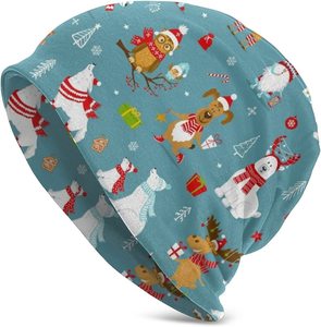 MOVATEXILES Gorro Jacquard con parche de cuero Sombreros de invierno suaves y cálidos para hombre Gorro personalizado Gorro con logotipo personalizado - Product Image 6