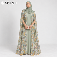 Robe Musulmane de Luxe Faite à la Main, Modèle Empress, Cape Ornée, Galabeya Ouverte, Abaya Brodée de Paillettes, pour Mariage, Fête et Aïd, Mode Pudique