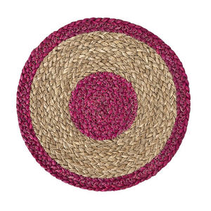 Alfombrilla de paja tejida de bambú de estilo clásico 2024 ecológica al por mayor Mantel Individual de algas marinas para decoración de boda accesorios de cocina - Product Image 6