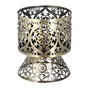 Élégant Porte-Bougie Unique en Métal Doré Minimaliste, Écologique et Fait Main, pour Tables à Manger et Intérieurs Domestiques, Pâques et Noël - Product Image 5