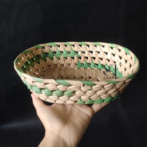 ตะกร้าใบปาล์มธรรมชาติทำมือตะกร้าใส่ของตกแต่งห้องครัวพร้อมฝาภาชนะหวายสานเป็นมิตรกับสิ่งแวดล้อม - Product Image 3