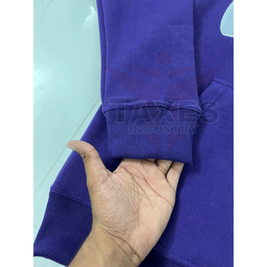 Sweat-shirts à capuche personnalisés pour hommes avec impression en relief, fermeture éclair, fabrication de vêtements 450GSM, poids lourd, 100% coton molletonné, confortable, taille pour hommes - Product Image 3