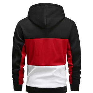 Sweatshirts à capuche noirs pour hommes-Streetwear décontracté, polyester polaire, coupe régulière avec poches, idéal pour l'automne/hiver - Product Image 2