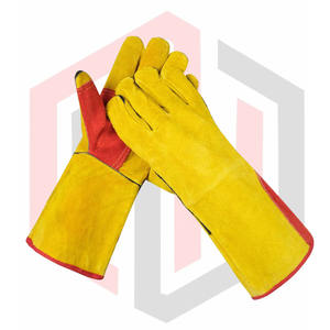 Guantes de trabajo de cuero antifuego de MOQ bajo Guantes DE SEGURIDAD DE PREVENCIÓN DE cortes para hombres para industrial - Product Image 3