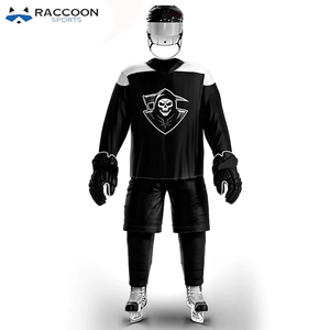 Uniformes de Hockey sobre Hielo al por Mayor de Alta Calidad, 100% Algodón, Secado Rápido, Transpirables, Color Azul, Último Estilo, Raccoon Sports - Product Image 4