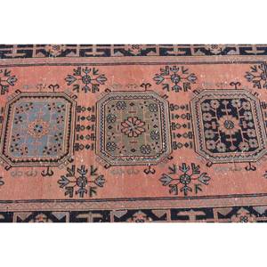 Tapis Traditionnel en Laine Turque Vintage 44x108ft Orange Bleu Orientalement Inspiré Décoratif Tapis en Latex Patchwork Tissé - Product Image 5