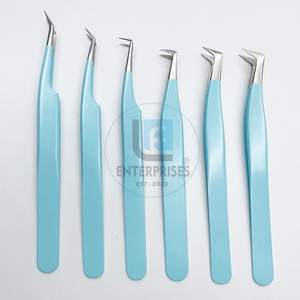 Prix direct usine, vente en gros, OEM, pinces à cils en acier inoxydable de haute qualité, pinces de précision pour isolation de volume en fibre, votre logo - Product Image 4