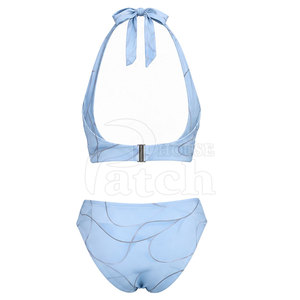 Women <b>Bikini</b> Set Two Piece Swimwear Stylish <b>High</b> <b>Waist</b> Bottom Stretch Fabric Beach Vacation Resort Summer Collection - Product Image 2