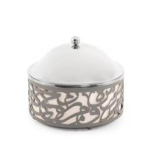 Casserole de serveur de nourriture de conception d'incrustation de bois d'acier inoxydable de capacité de 5L - Product Image 6