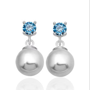 New Arrival Azuris Luxury 925 Sterling <b>Silver</b> Gold Plated 8mm Freshwater Pearl Classic <b>Stud</b> <b>Earrings</b> for Women by Istanbul - Product Image 1