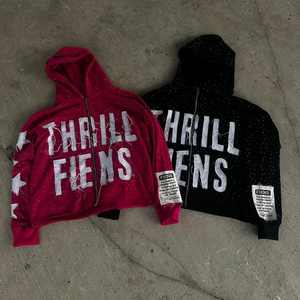 Pull-over à fermeture éclair vintage unisexe avec logo personnalisé, motif lavé à l'acide, survêtement à capuche pour homme - Product Image 6