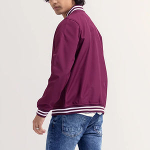 Chaqueta Varsity Personalizada de Poliéster/Algodón para Hombre, Estilo Urbano, con Bordado Chenille de Alta Calidad, Cuello Alto y Diseño Racing en la Parte Delantera - Product Image 2