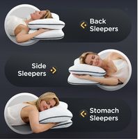 Oreillers en mousse à mémoire déchiquetée pour lit de luxe pour dormir Oreiller inodore avec taie d'oreiller rafraîchissante et douce
