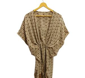 ชุดกิโมโนผ้าไหมสีน้ำตาลขายดีที่สุด สำหรับผู้หญิงไซส์พลัส ใส่เป็นชุดนอน ออกแบบและตัดเย็บตามสั่ง - Product Image 4