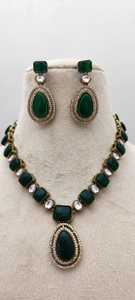 Luxurious <b>Stone</b> Handmade Necklaces SetFinish Unique <b>Ornamentation</b> Brass Made Bulk Product Customize Design for women and girls - Product Image 4